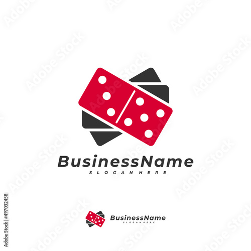 Domino card logo vector template, Creative Domino logo design concepts