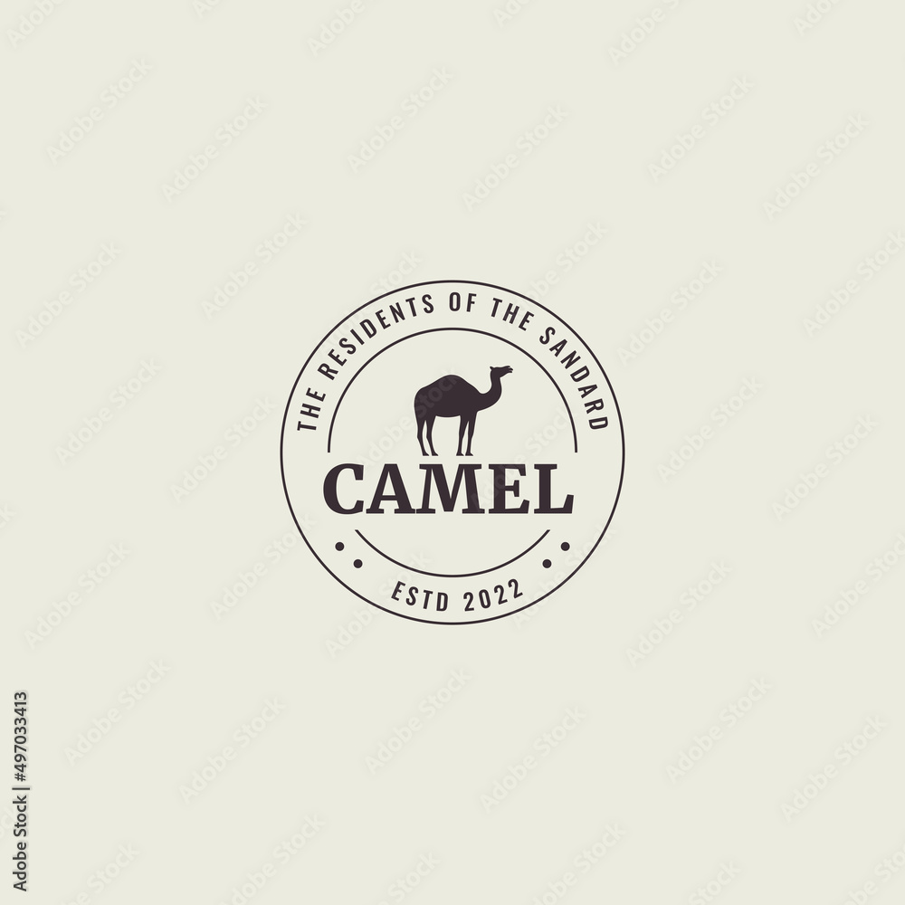 Fototapeta premium camel logo design vector graphic icon symbol illustration