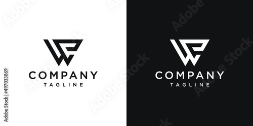 Creative Letter WE Monogram Logo Design Icon Template White and Black Background