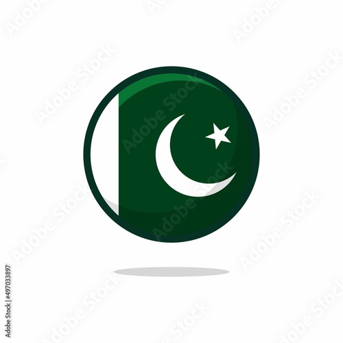 Free Download Pakistan Flag Icon. Pakistan Flag flat style isolated on a white background - stock vector. - GFXLoad