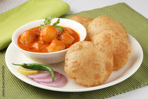 Fotografija Indian food - Puri Bhaji