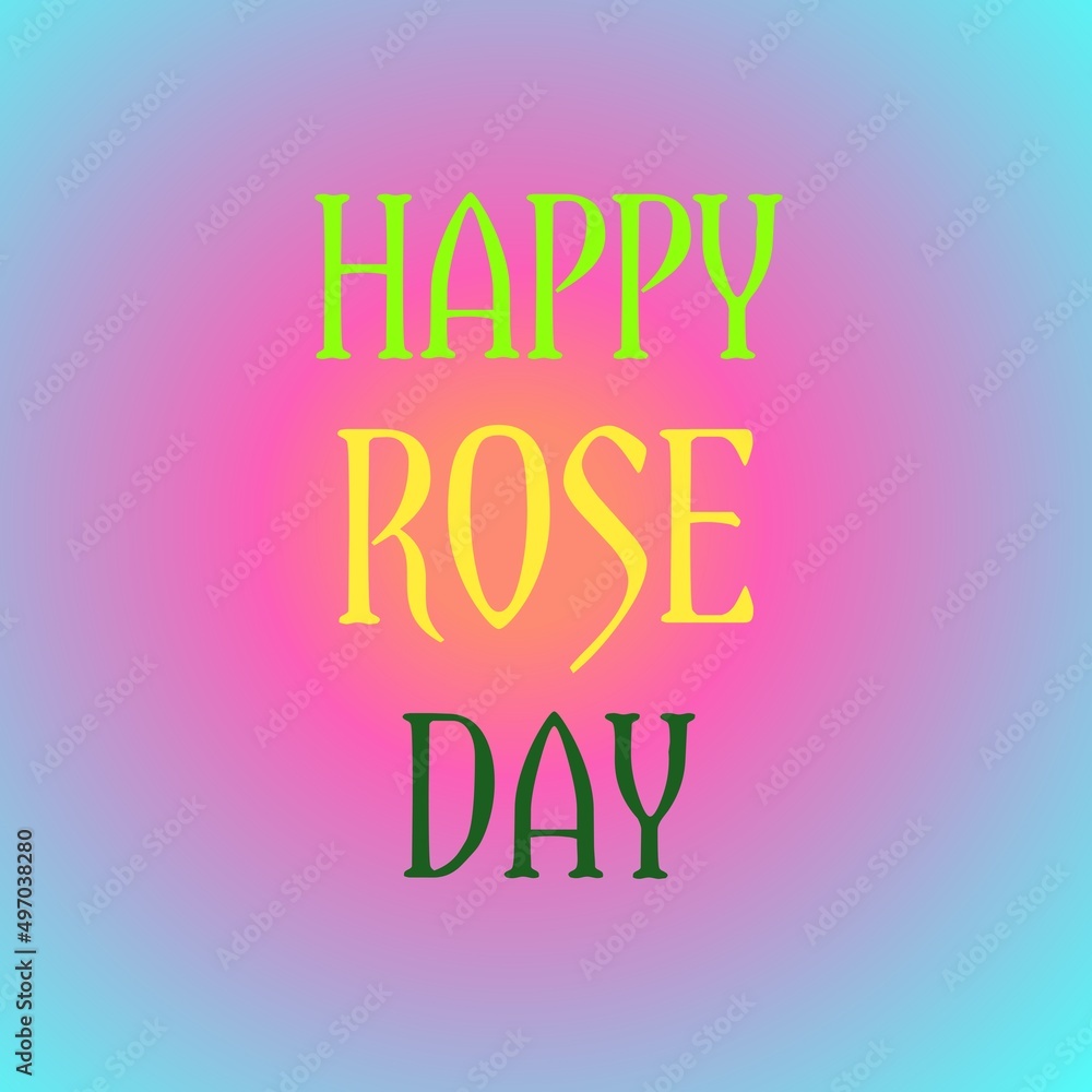 Obraz premium Happy rose day celebrating colorful background