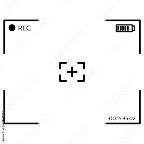 video recording frame icon in mobile phone