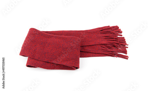 Red scarf on a white background.