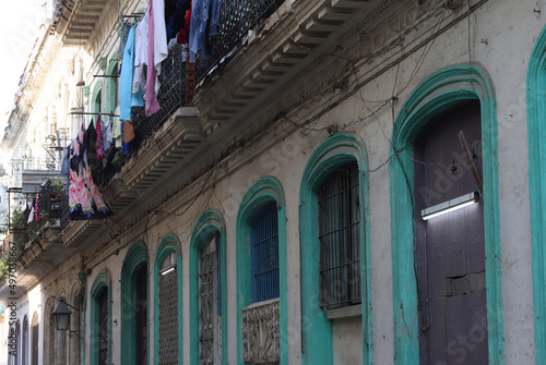 Ancient colonial buildings in Havana, Cuba