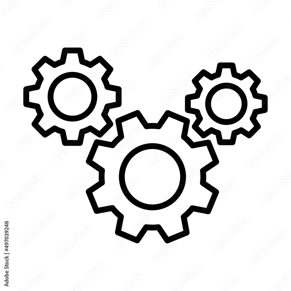 gear icon vector design template simple and clean