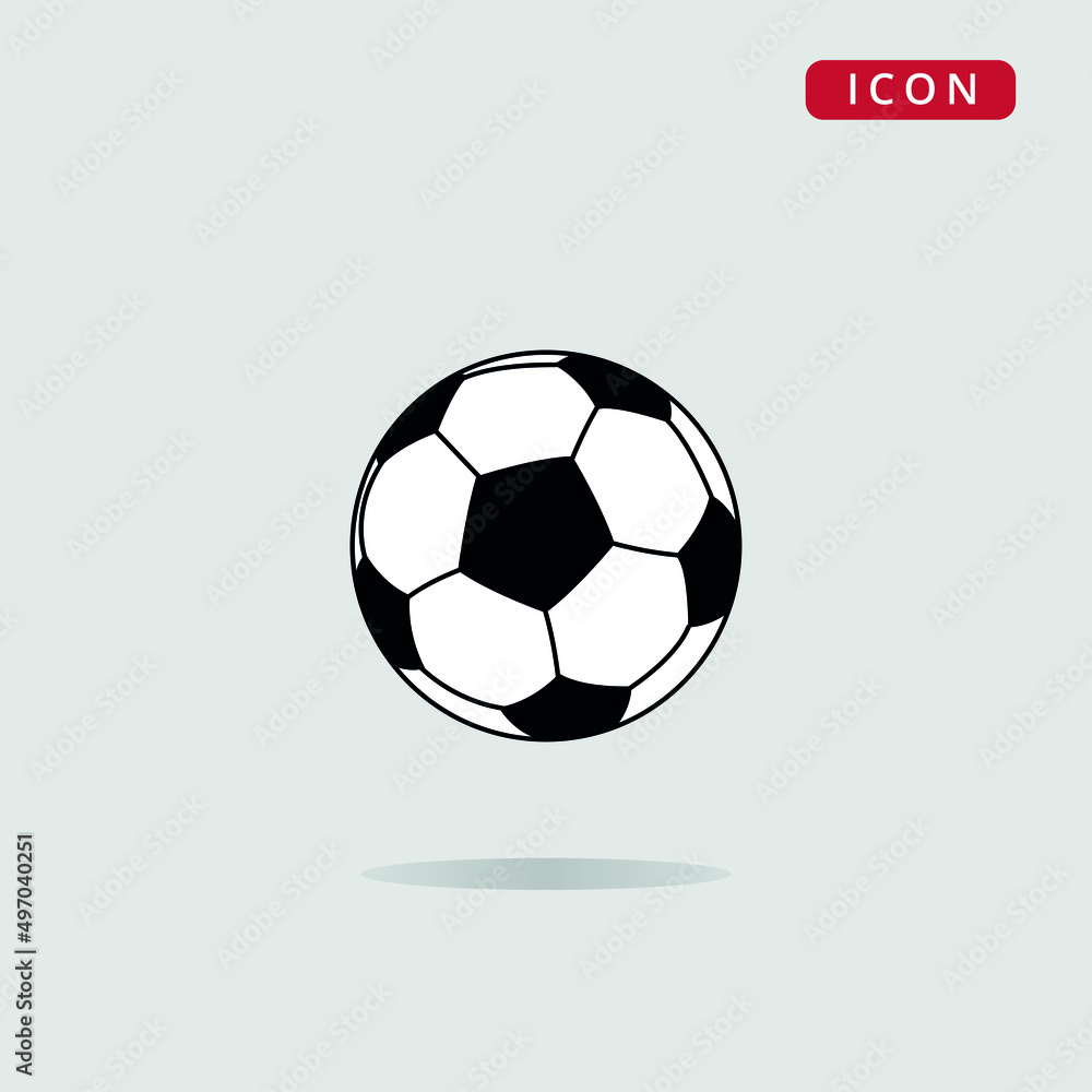  Vector illustration of a soccer ball, flat icon in eps 10.