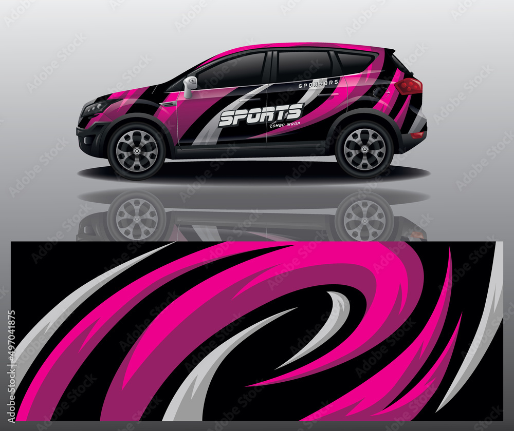 wrap car design template