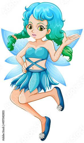 Beautiful fairy girl cartoon character