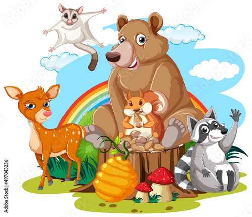Cute animals in the park