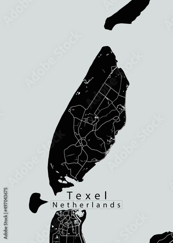 Texel Netherlands Island Map