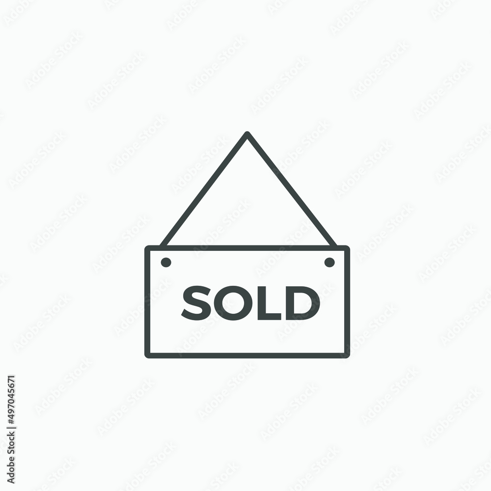 sold board icon vector symbol sold board icon vector symbol