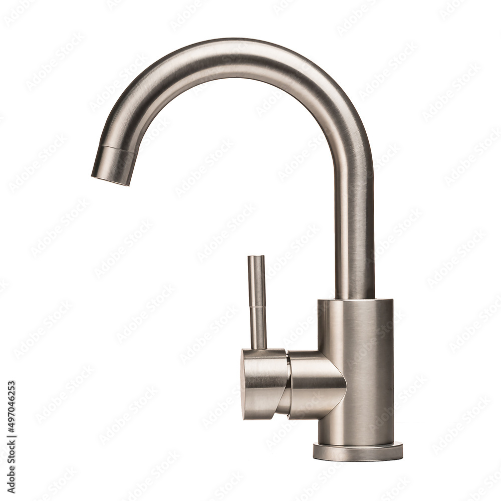 Water faucet on a white isolated background. Faucet for washbasin, kitchen, bathroom, shower. Water faucet on a white isolated background. Faucet for washbasin, kitchen, bathroom, shower.