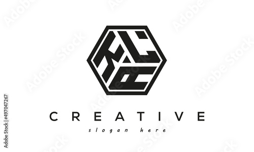 Fotografie, Tablou KLA creative polygon three letter logo design