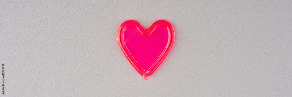 Heart on a gray background closeup Heart on a gray background closeup