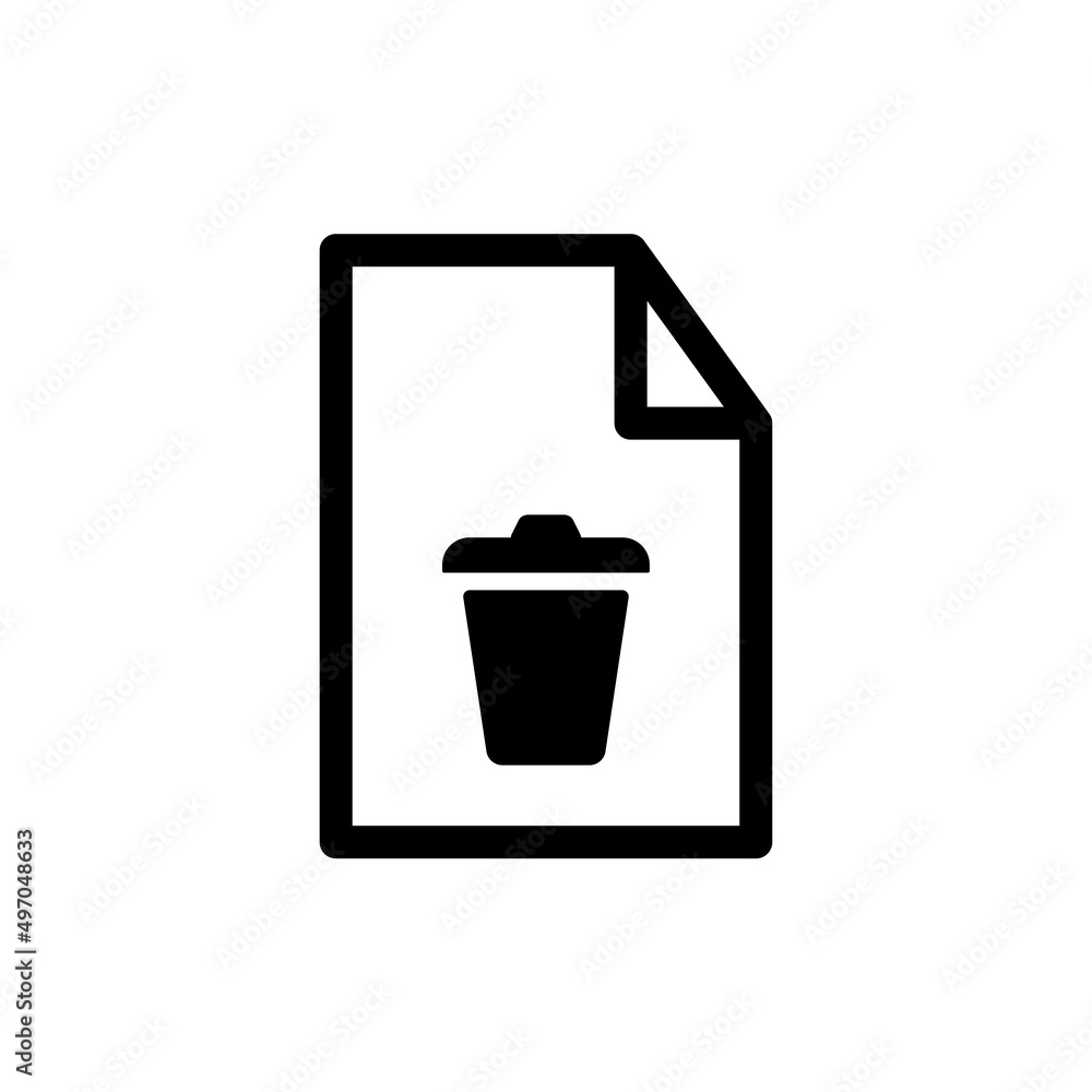 Document Icon Vector Isolated on White Artboard Document Icon Vector Isolated on White Artboard