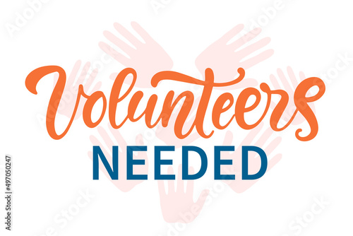 Volunteers needed hand written lettering