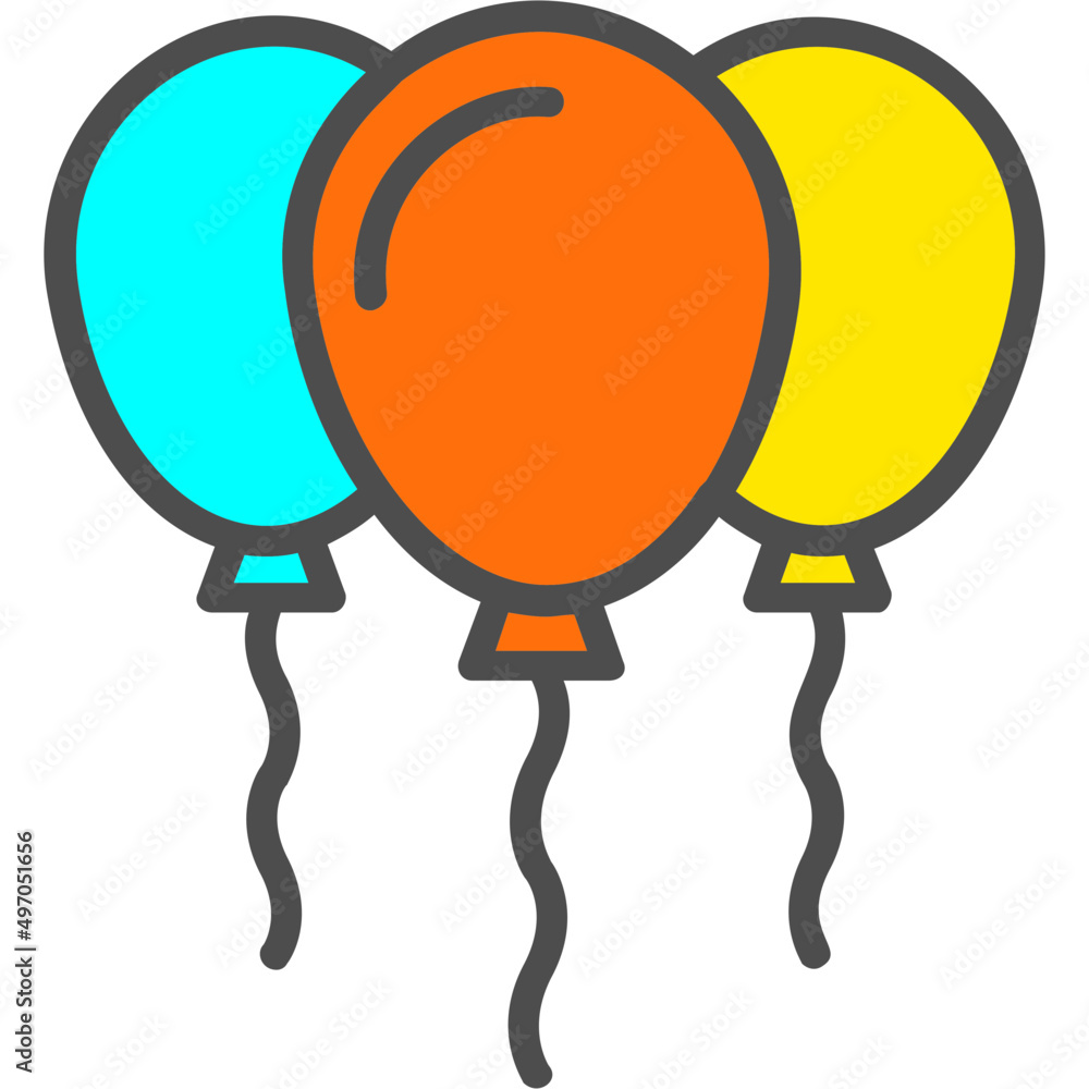 Fototapeta premium Balloons Icon