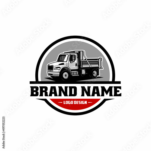 Dump truck logo vector