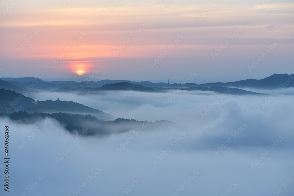 Sea of clouds in early morning