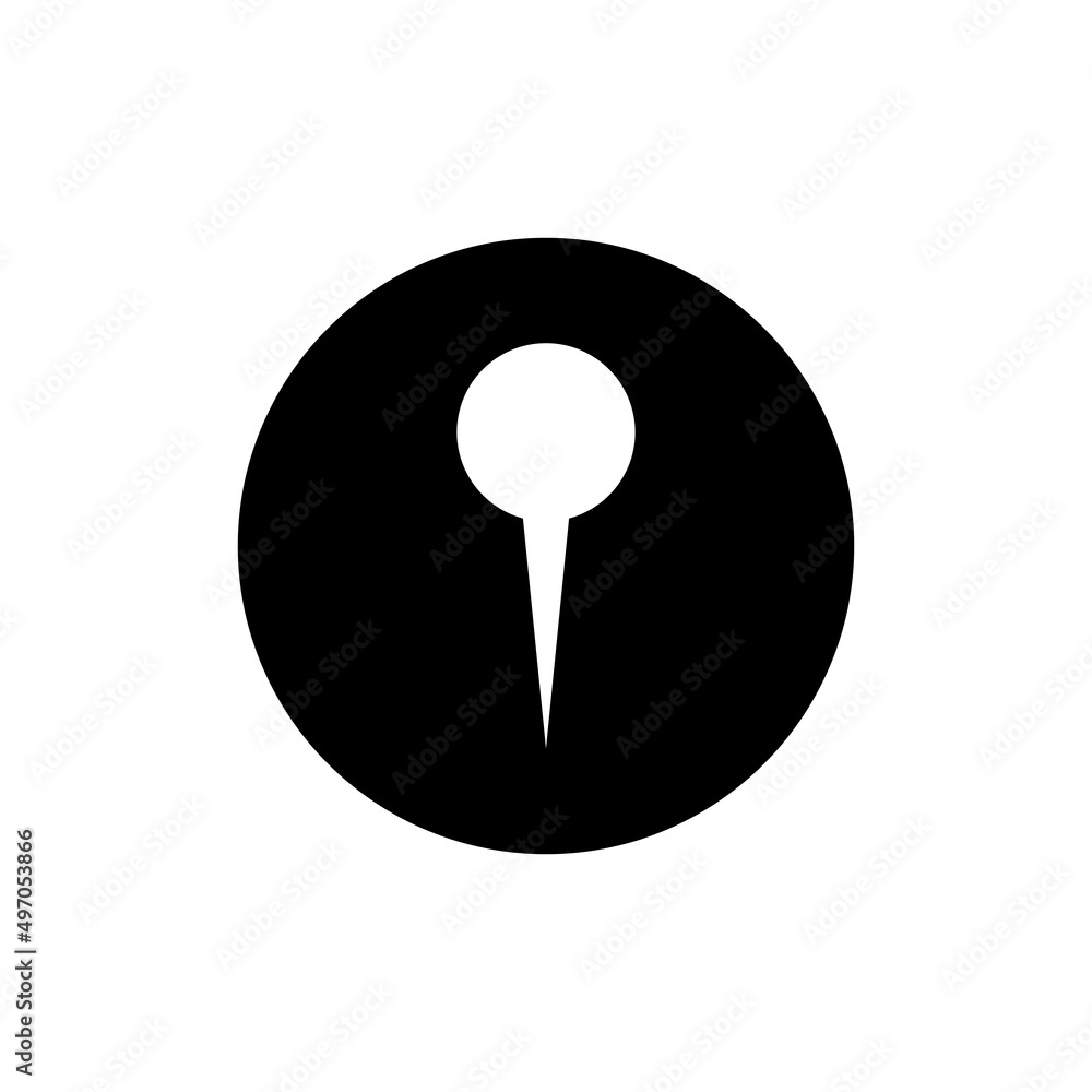 Location icon in black round Location icon in black round