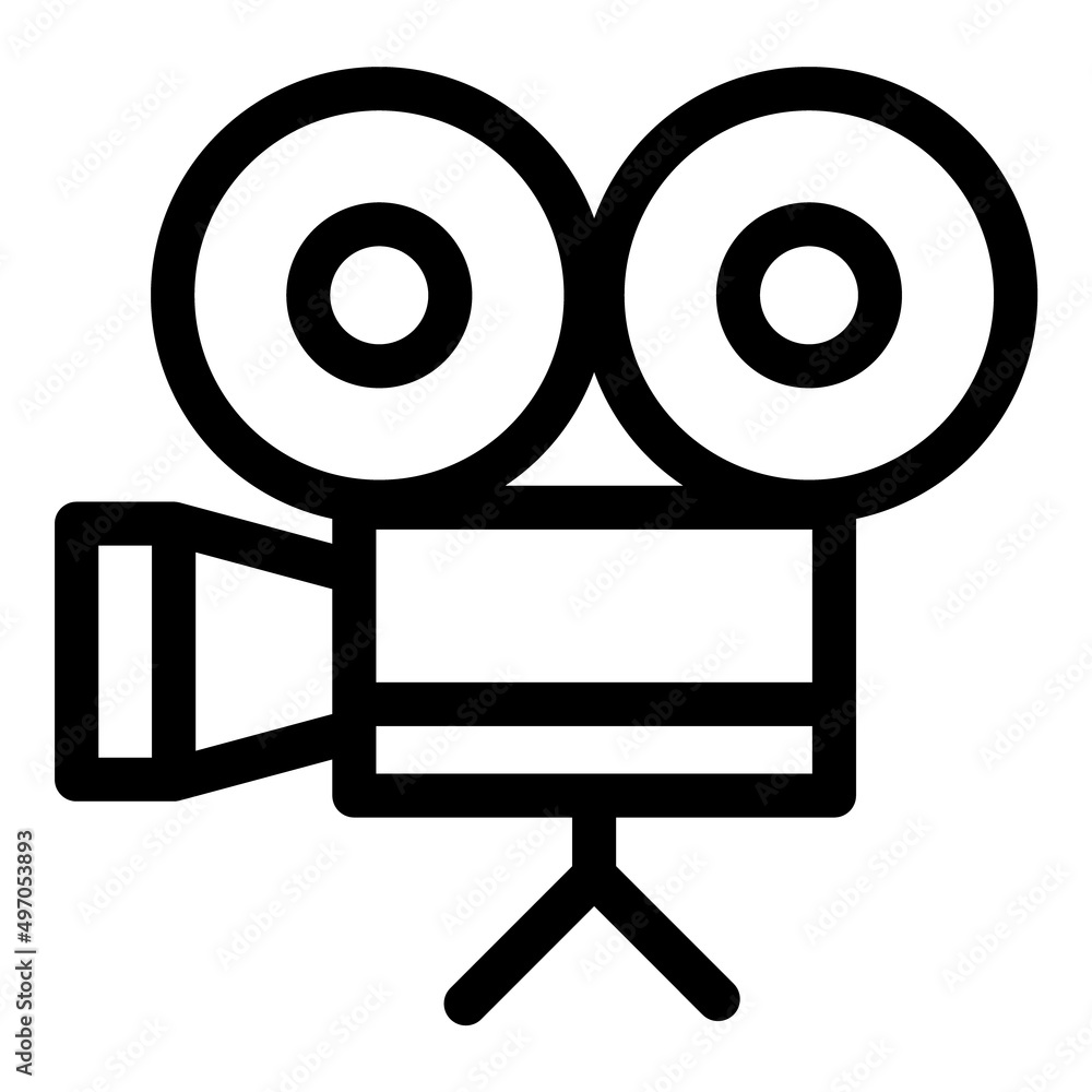 Video Camera Flat Icon Isolated On White Background Video Camera Flat Icon Isolated On White Background