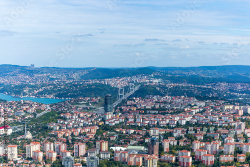 Fototapeta Naklejka Na Ścianę i Meble -  view of Istanbul city from the top of building