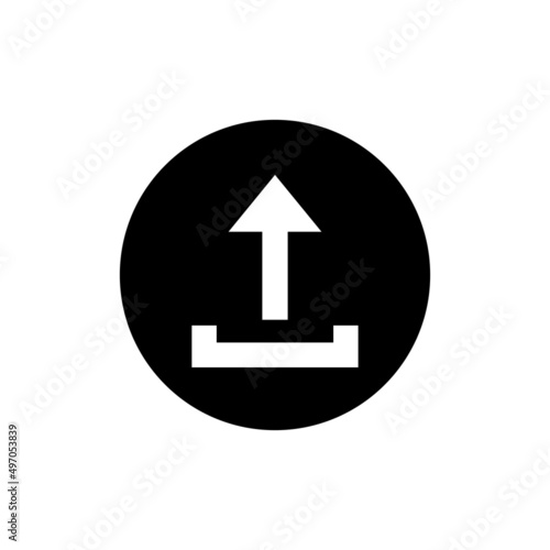 Free Download Upload icon in black round - GFXLoad