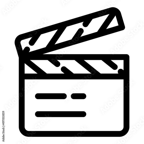 Movie Prodution Flat Icon Isolated On White Background