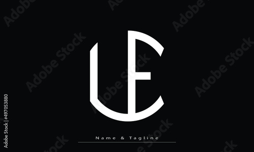 Alphabet letters Initials Monogram logo LE , EL photo