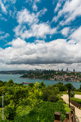 Istanbul bosphorus view from the hill. .bridge view of Istanbul city