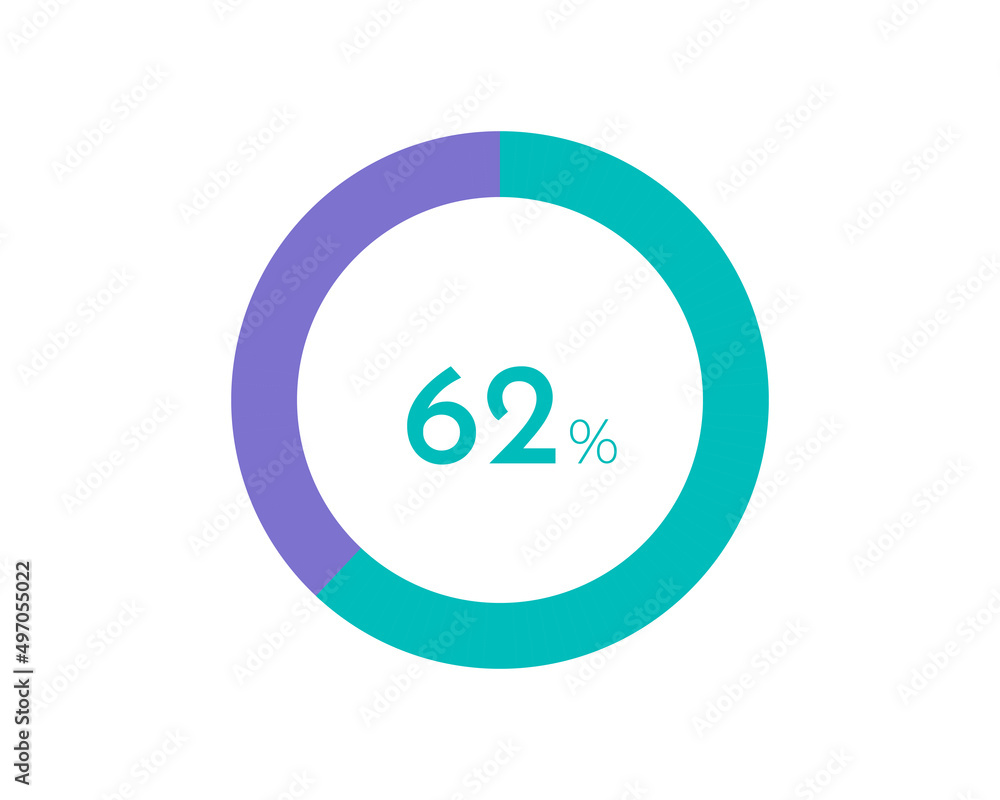 62 Percentage pie diagrams on the white background, pie chart for Your ...