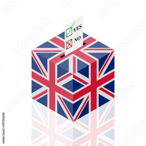 united kingdom ballot box. vector illustration