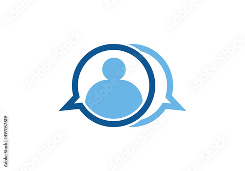 logo symbol design for people comunications photo
