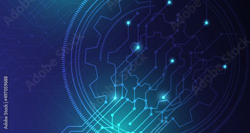 Abstract futuristic technology connection digital data background EP.35