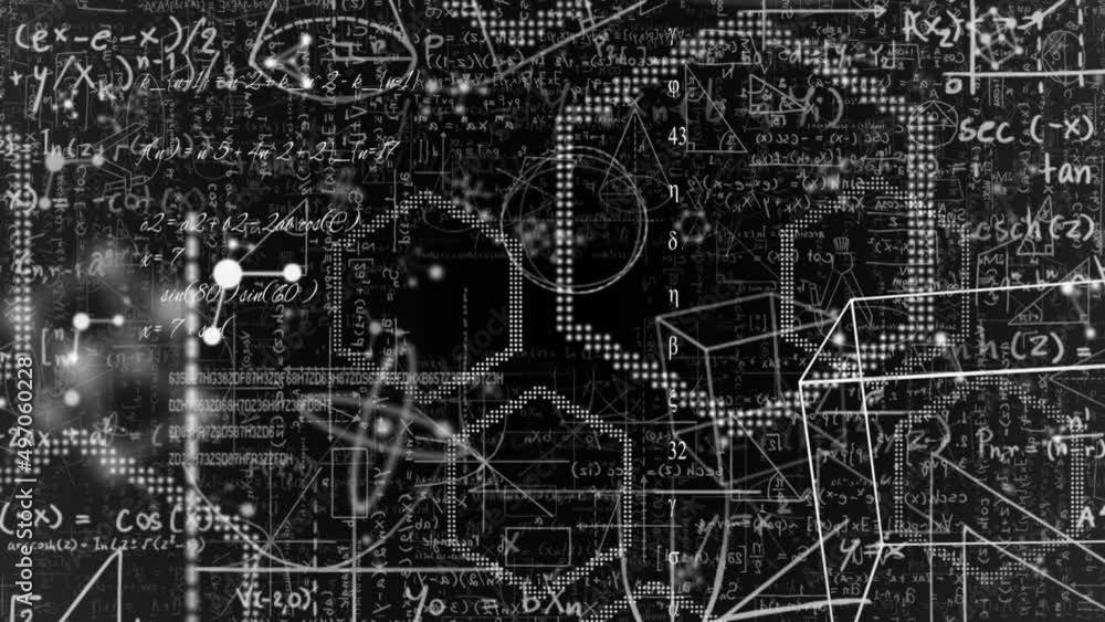 Animation of data processing over mathematical equations Animation of data processing over mathematical equations