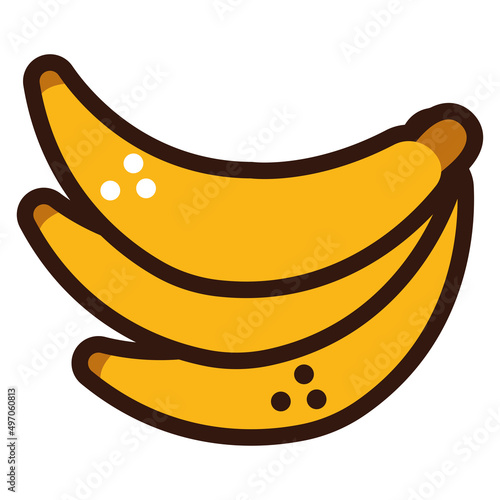 fresh bananas fruits doodle