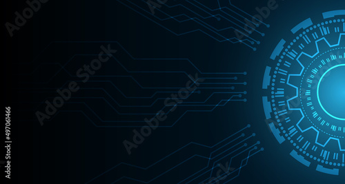 Geometric Digital technology and engineering, digital telecoms concept,gear futuristic technology background EP.4