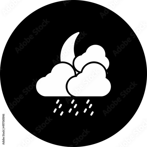 Rain In Night Icon