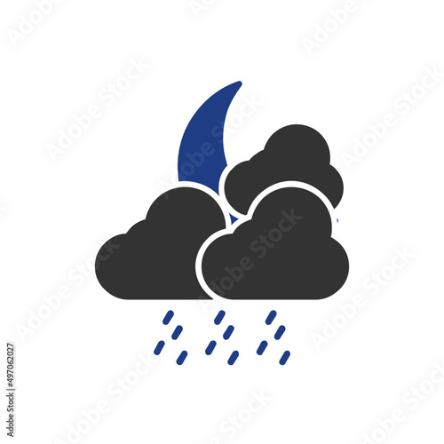 Rain In Night Icon