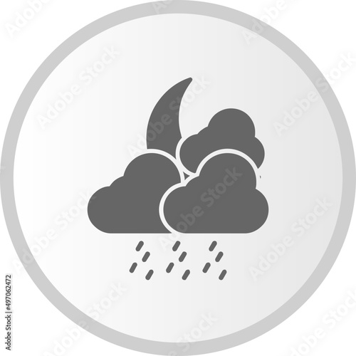 Rain In Night Icon