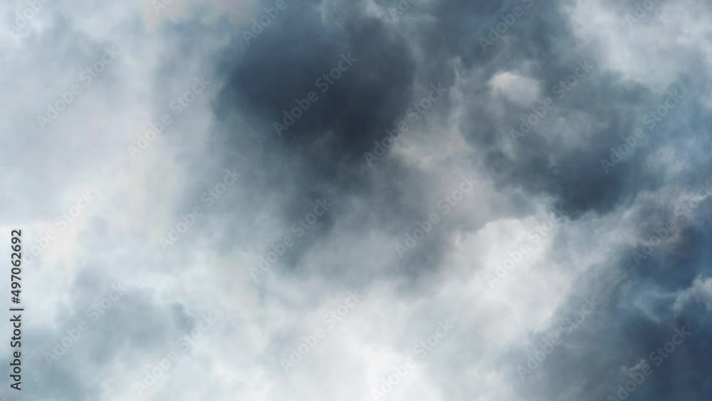 thunderstorm, sky with beautiful dark clouds before storm.