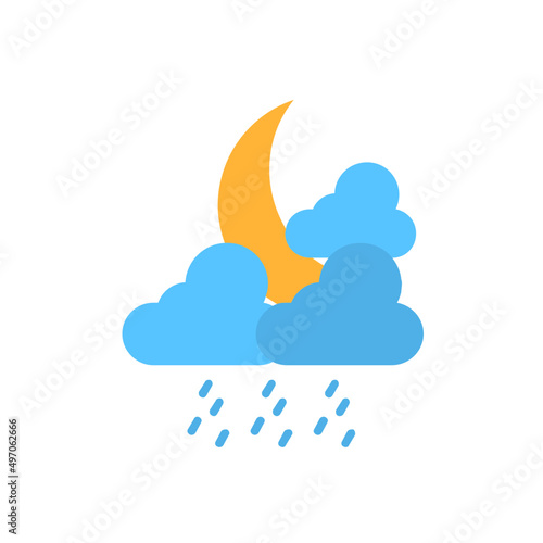 Rain In Night Icon