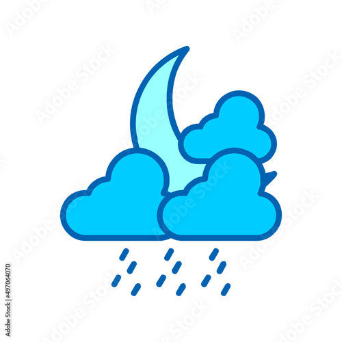 Rain In Night Icon