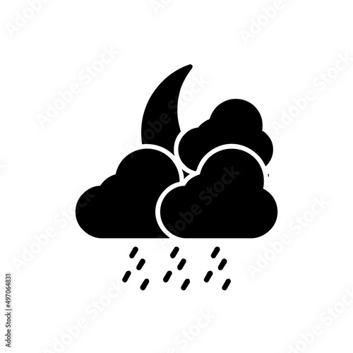 Rain In Night Icon