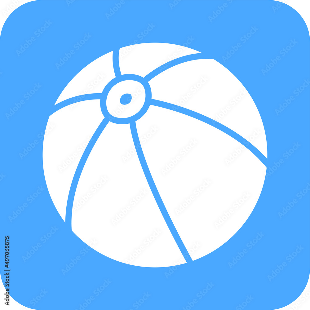 Beach ball Vector Icon Design Illustration