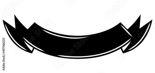 Vintage decorative ribbon. Banner in abstract style.