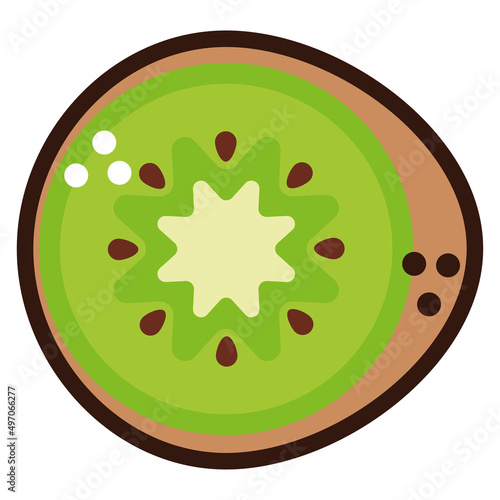 kiwi fruit doodle icon