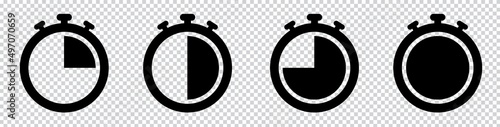 Timers Icon. stopwatch icon On Transparent Background, Vector Illustration