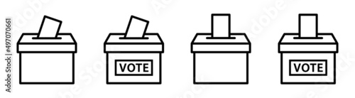 Ballot Vote Box Icon Vector Illustration